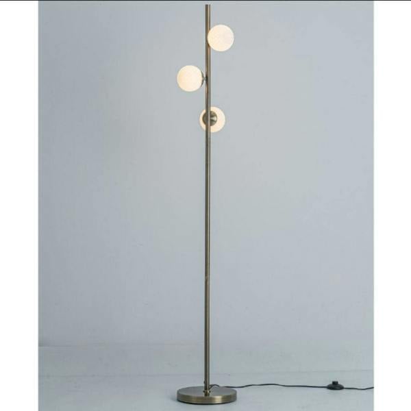 Lior 3-Light Antique Brass Floor Lamp