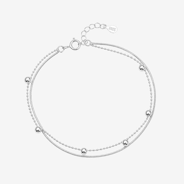Uchi & Soto Enso 925 Silver Layered Chain Bracelet