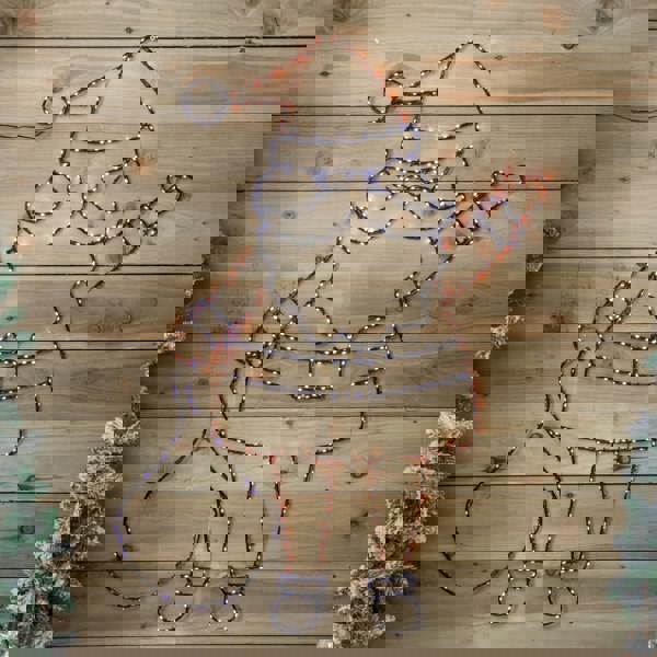 Samuel Alexander 1.18m x 88cm Light up FlexiBright Santa Decoration with 469 Twinkling Multi-Coloured LEDs