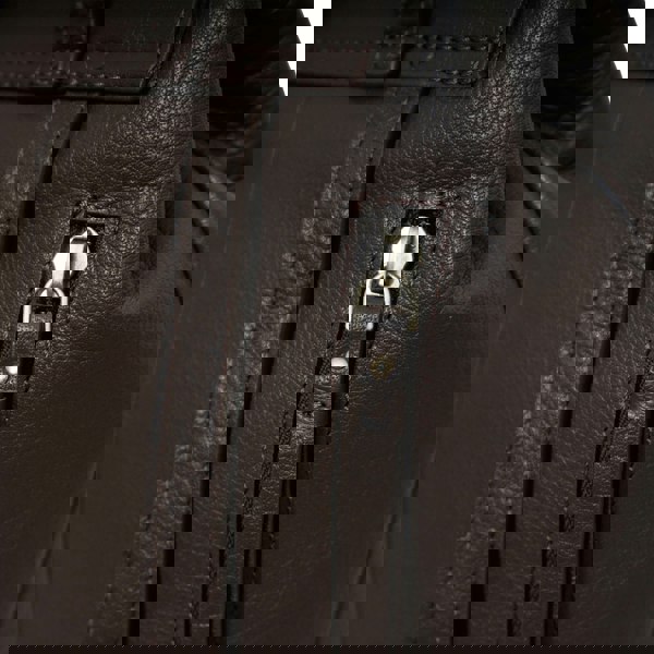 Assots London 'JERMYN' Classic Mokka Brown Full Grain Leather Flap-over Backpack