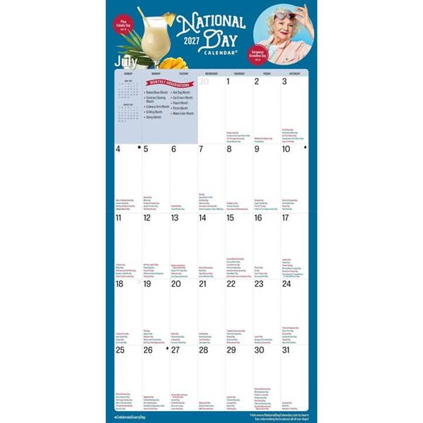 National Day, Celebrate Every Day Calendar 2027, Wall Calendars, Month To View, History & Literature, Gift