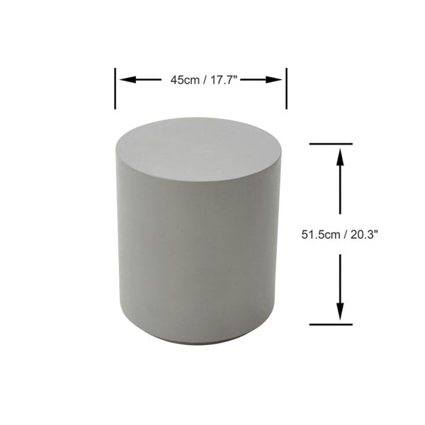 Elementi Rome GRC Side Table in Space Gray