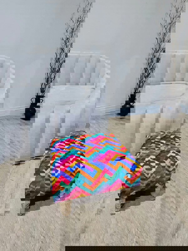 ISTOOLS Premium Multi-Colour Trem Footstool Pouffe – Stylish, Comfortable & Versatile