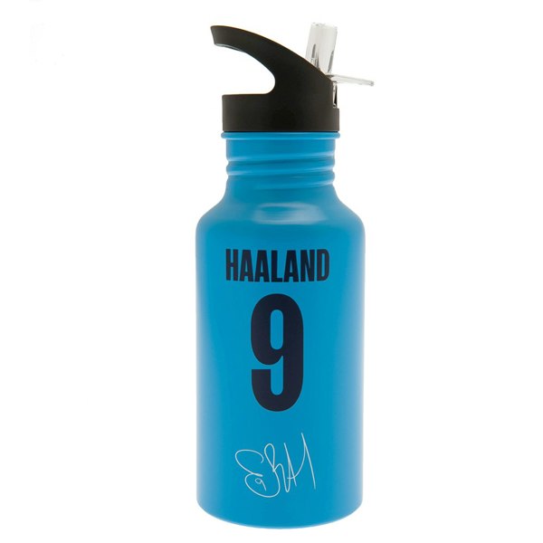 Manchester City FC Haaland Aluminium Water Bottle - Blue