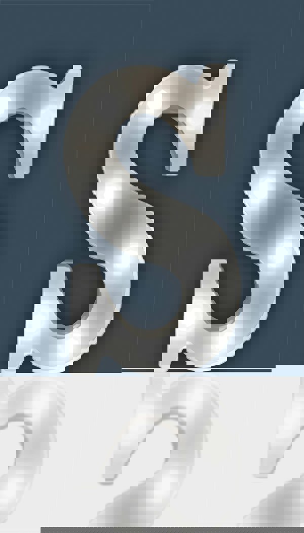 St Helens Battery Operated 3D LED Letter S Light