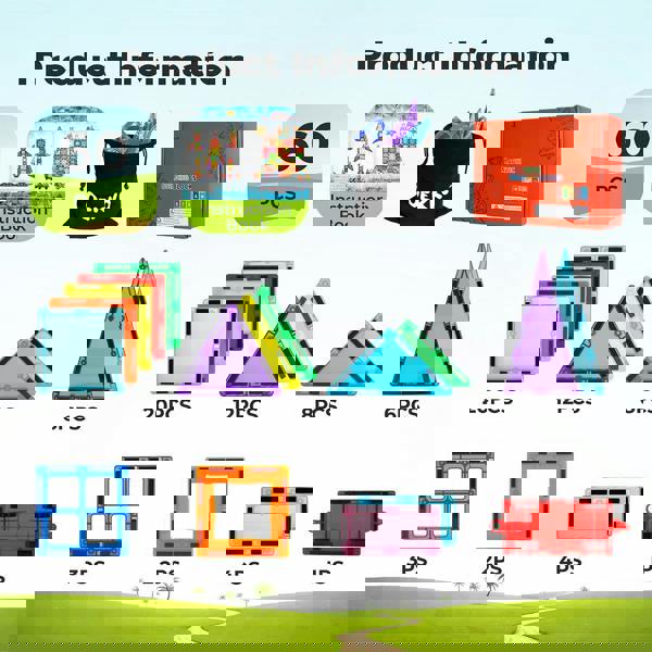 Dekko 60pc Magnetic Building Blocks Set STEM Educational Toys for Kids Gifts