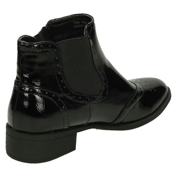 Spot On Ladies Spot On Mid Heel Ankle Boots