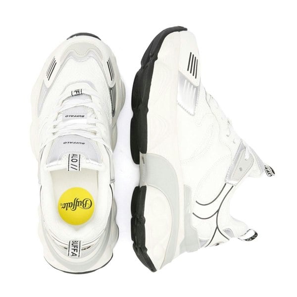 Buffalo Truck Women's White/Silver Trainers