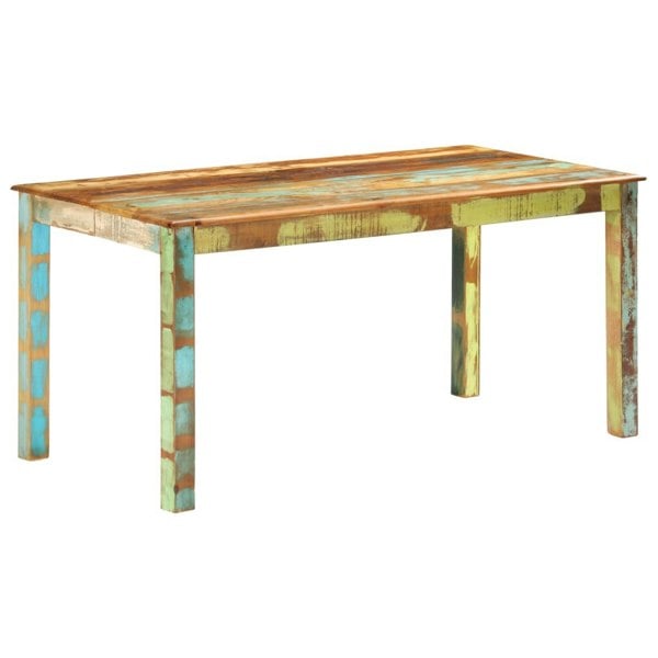 Berkfield Dining Table Solid Reclaimed Wood 160x80x76 cm