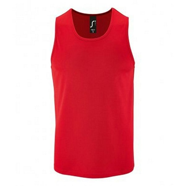 SOLS Mens Performance Tank Top - Red