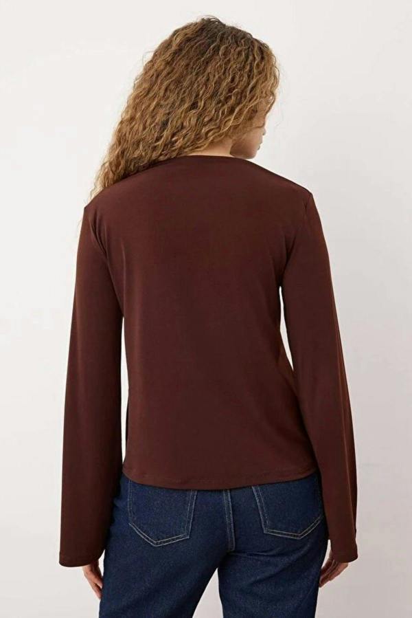 WOVCOR Relaxed Spanish Sleeve Flexible Knit Blouse