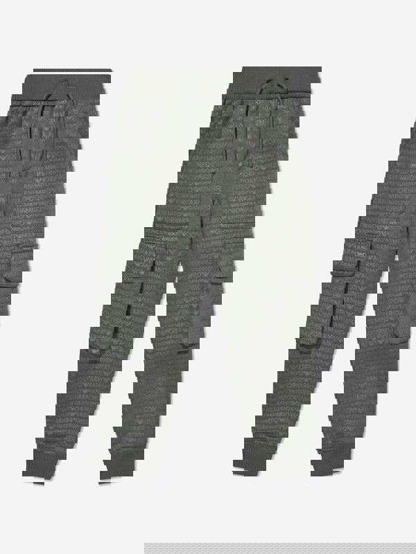 Emporio Armani Boys Cargo Joggers in Green