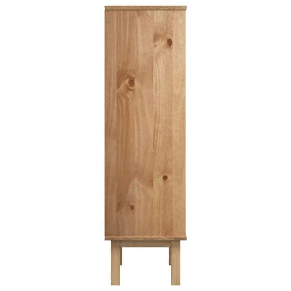Berkfield Shoe Cabinet OTTA with 3 Drawers Brown Solid Wood Pine