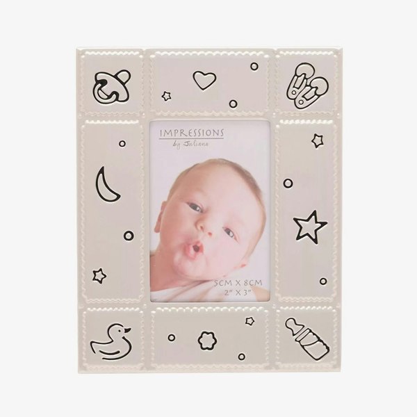 T. H. Baker Celebrations First Tooth Curl Box And Frame Gift Set CG123
