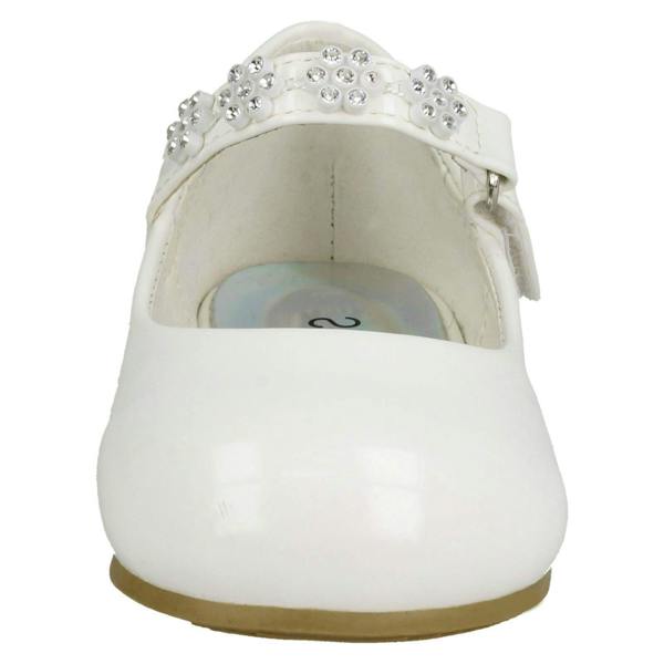 Spot On Girls Spot On Diamante Flower Strap Ballerinas H2487