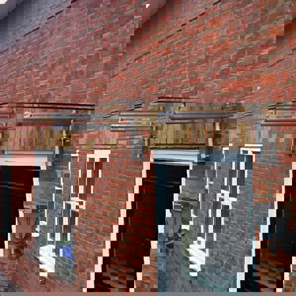 Monstershop Glass Door Canopy & Brackets - 120cm W x 80cm D