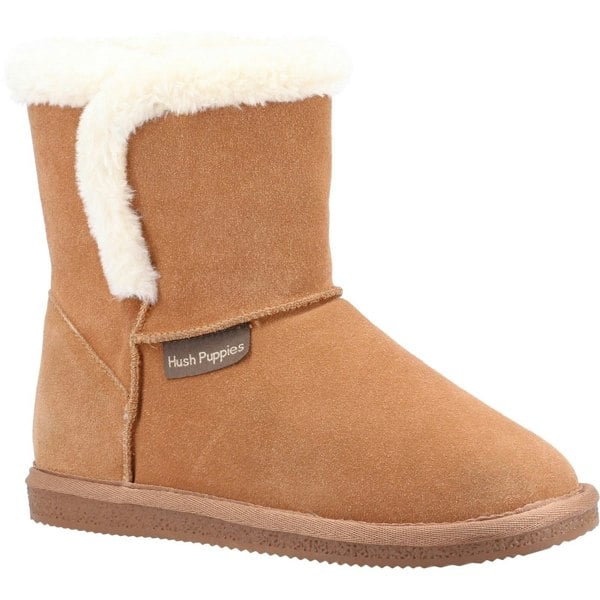 Hush Puppies Ashleigh Women's Bootie Slippers in Tan
