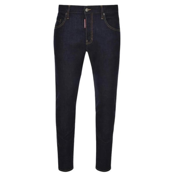 DSquared2 Mens Italian Address Logo Jeans - Navy Blue