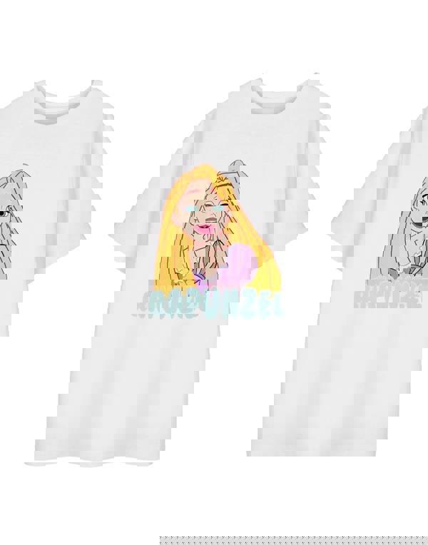 Disney Girls White Rapunzel Short Sleeved T-Shirt
