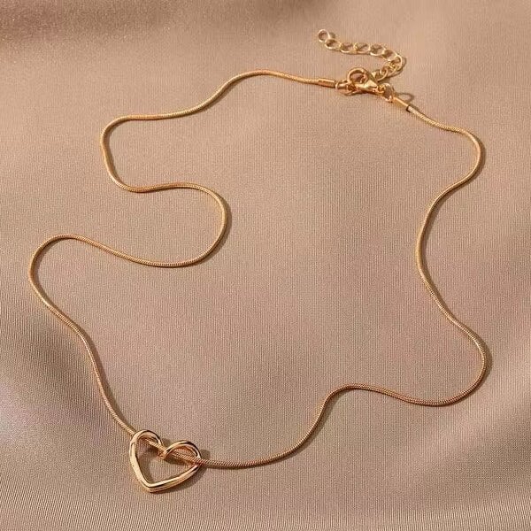 The Colourful Aura Timeless Love Gold Heart Necklace