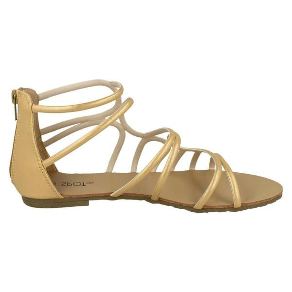 Spot On Ladies Spot On Flat Strappy Sandals F00053