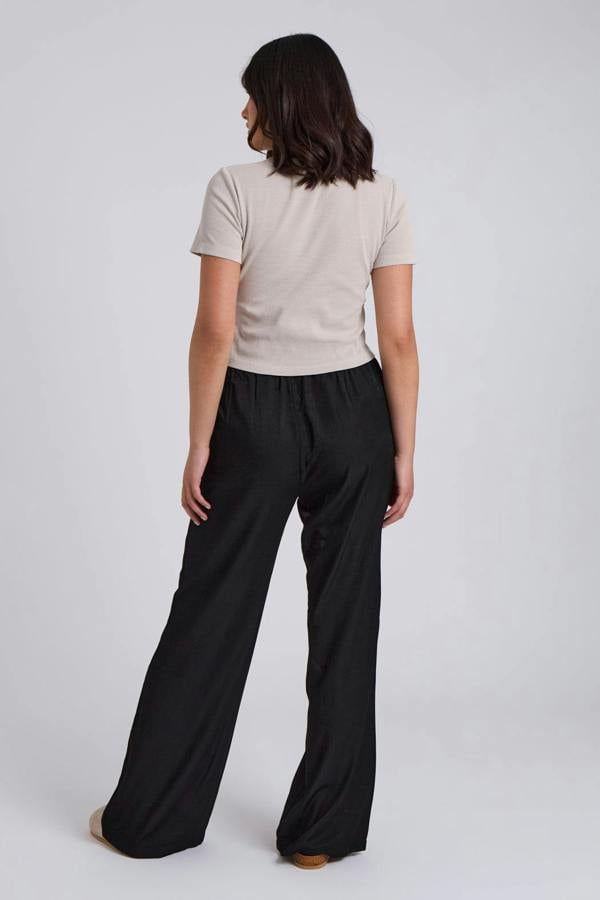 Urban Bliss Black Drawstring Wide Leg Trousers