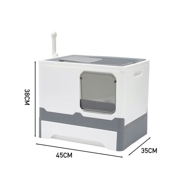 Anti Splash Enclosed Cat Litter Box Living and Home