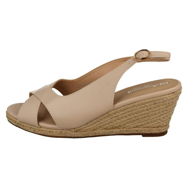 Savannah Ladies Savannah Mid Wedge Heel Espadrille Wide Fitting Sandals F2313
