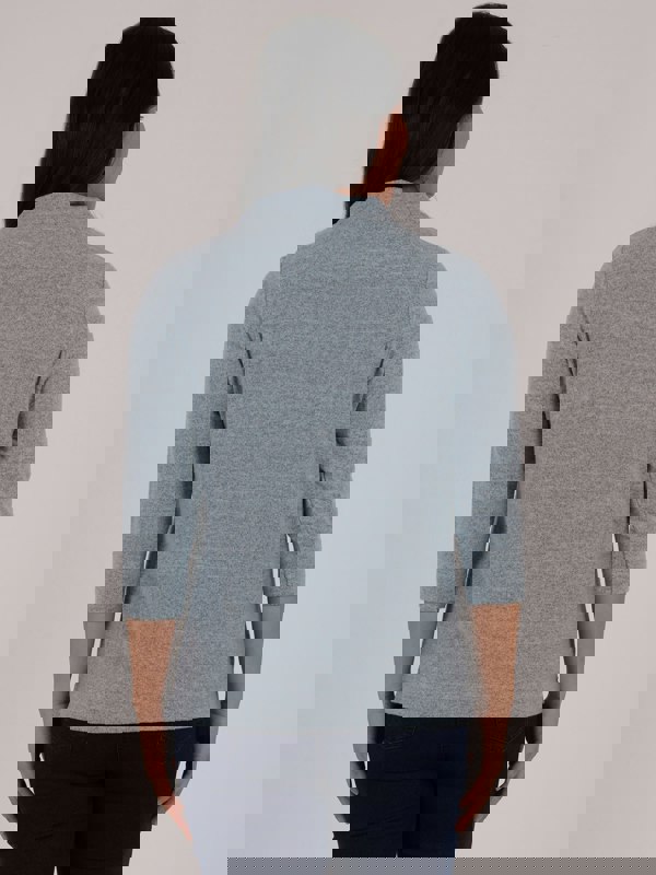 PennyPlain Split Turtle Neck Top - Glacier