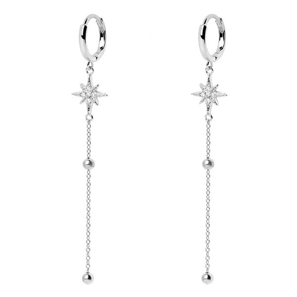 Gold Trip Crystal Star Drop Earrings