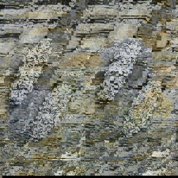 Large Green Man and Woman Stone Cast Leaf Wall Plaques