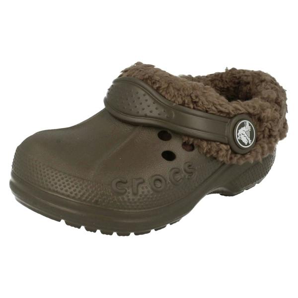 Crocs Childrens Unisex Warm Lined Croc Mules Blitzen Kids