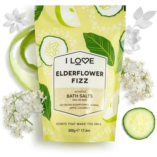 I LOVE Signature Elderflower Fizz Bath Salts, 500g