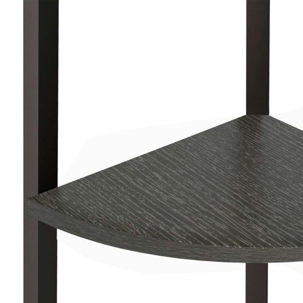 Berkfield 3-Tier Corner Shelf Black 45.5x31.5x120 cm