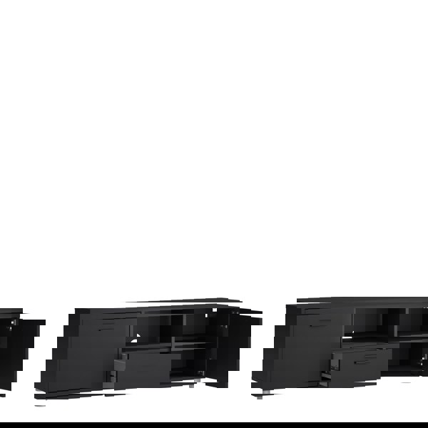 Furniture To Go Media TV Unit with 2 Doors 1 Drawer 147cm Black