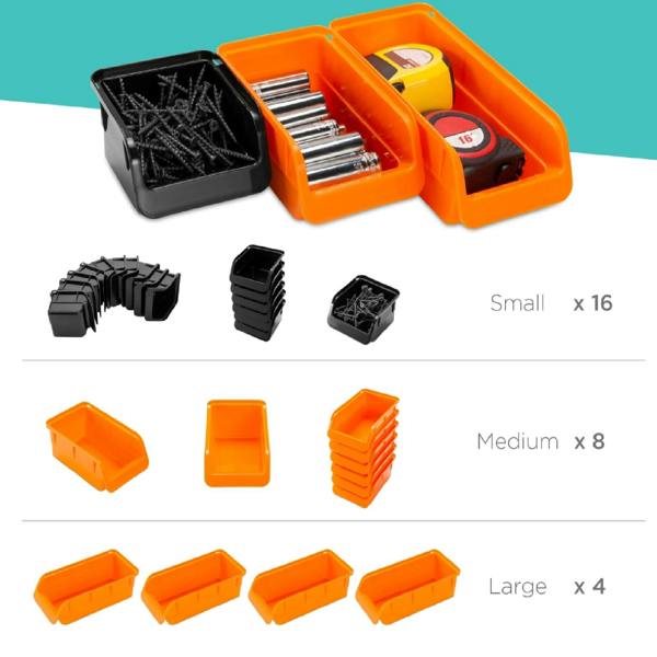 Gr8 Home 44 Pcs Pegboard Shelf Tool Organiser Garage Shed Wall Mount Shelves Storage Rack