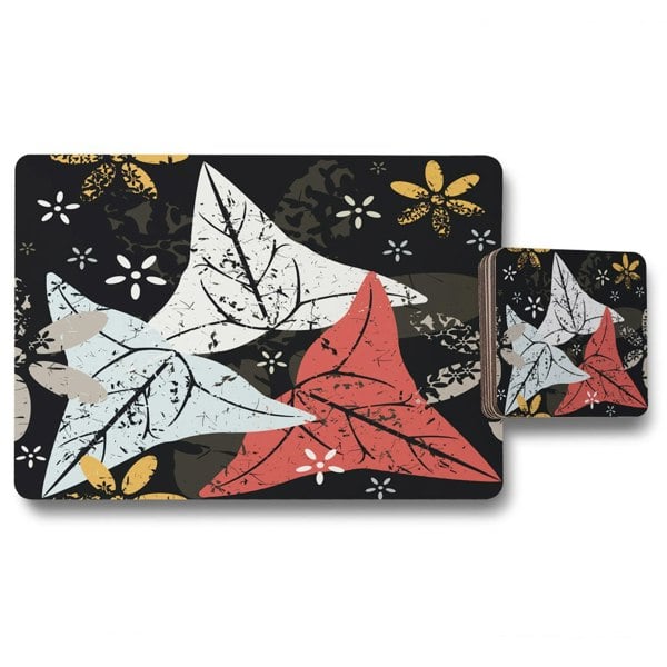 New Product Leaves And Flowers. Autumn pattern (Placemat & Coaster Set)  - Andrew Lee Home and Living