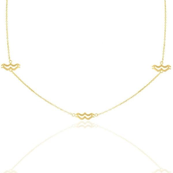 Say It With Aquarius Necklace - Yellow Gold Plated