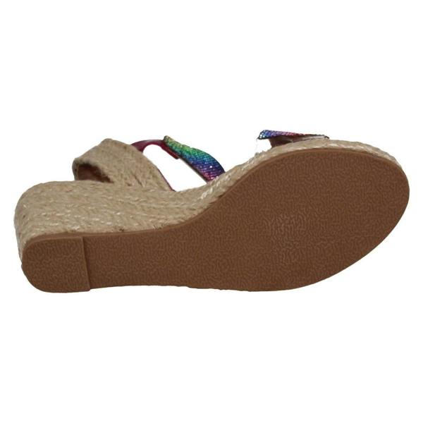 Savannah Ladies Savannah Wedge Glitter Sandals F12035