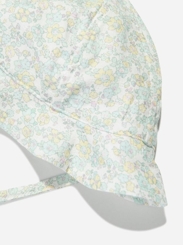 Paz Rodriguez Baby Girls Floral Hat in Green
