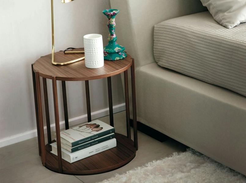 Angel Cerdá Round Walnut Corner Table 2039