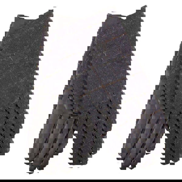 Classic Check Tweed Gloves | Wool Mix with Faux Leather Trim