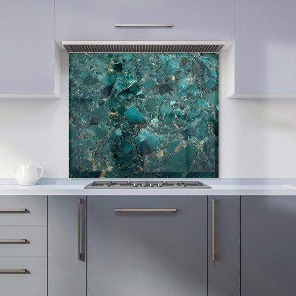 Warren Reed - Designer Teal Quartz Effect Kitchen Splashback