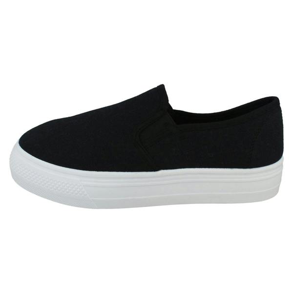 Spot On Ladies Spot On Chunky Sole Slip On Pumps F80556