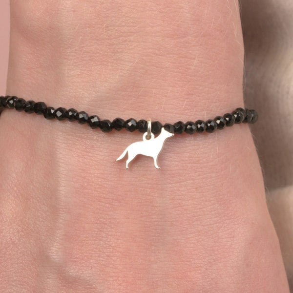 Mylee London Alsatian Silhouette Crystal Bracelet - Personalised