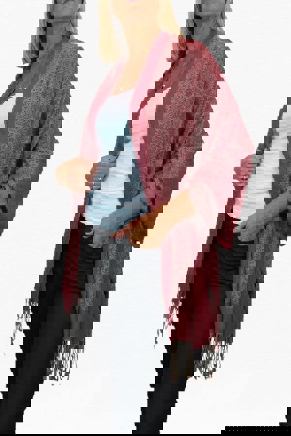 Paulo Due Paisley Jacquard Fine Pashmina Shawl Wrap