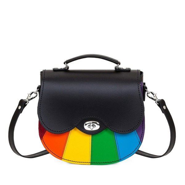 Zatchels Handmade Leather Twist Lock Saddle Bag - Pride