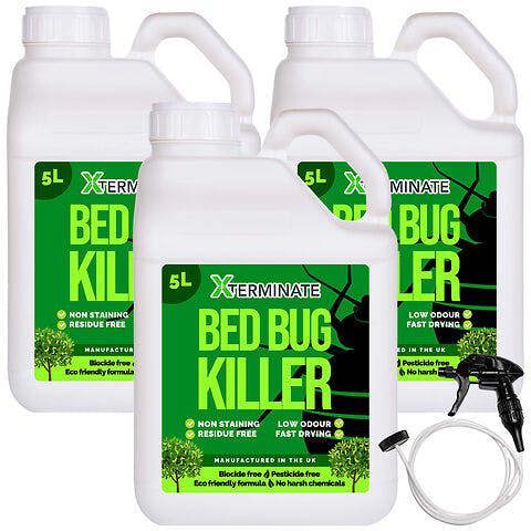 Xterminate Pesticide Free Bed Bug Killer Spray 15L - Biocide Free, No Harsh Chemicals, Eco-Friendly Formula