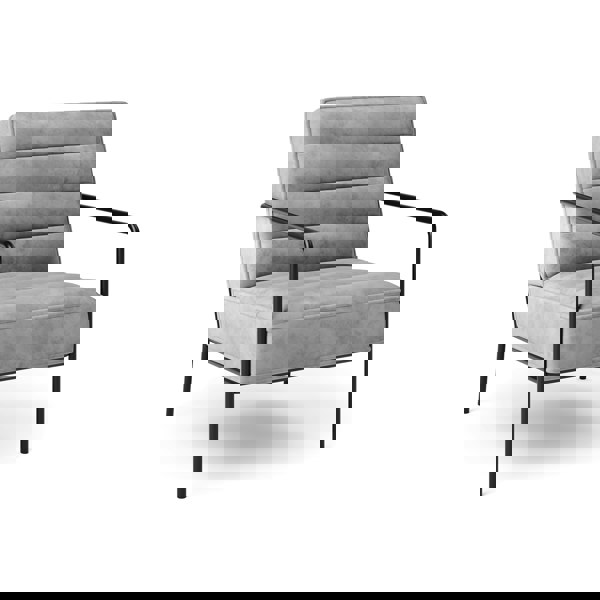 Dorel Home Bookham Accent Chair in Velvet Grey