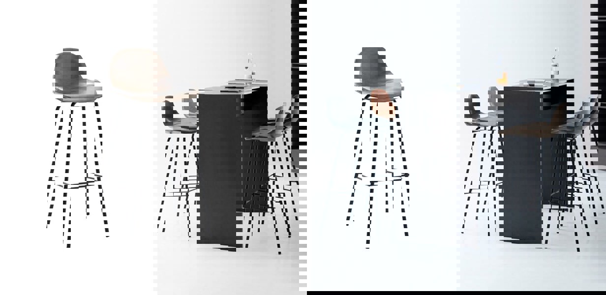 Upton Nordic Bar Stool, Leather-Ritconcept-Rit Concept